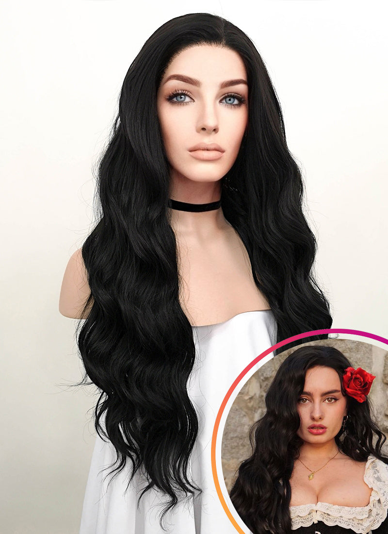 Long black hotsell wig real hair