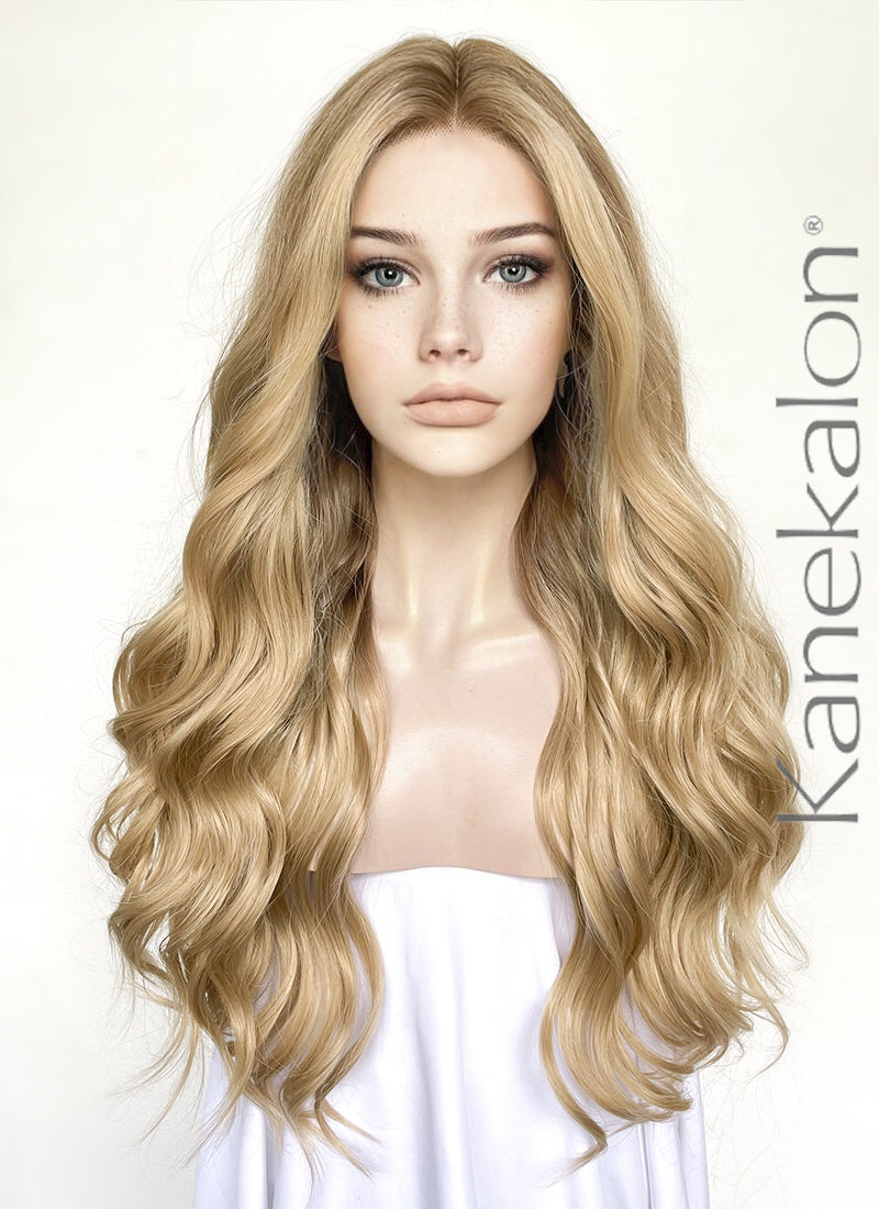 Long brown kanekalon outlet wig