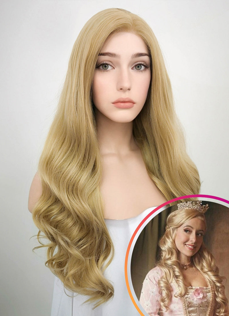 Wavy Golden Blonde Lace Front Synthetic Wig LF119 Wig Is Fashion