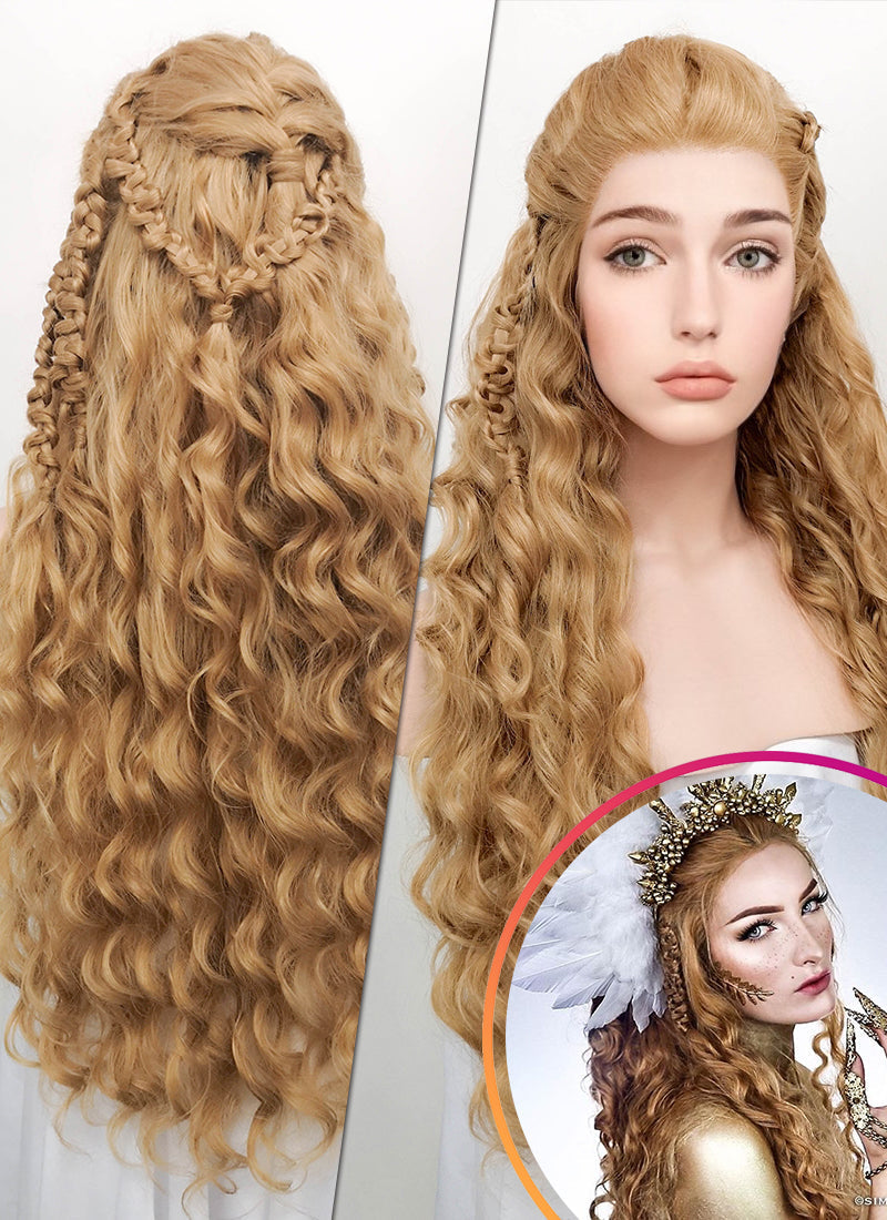 Blonde Vikings Lagertha Braid Lace Front Wig WigIsFashion Wig Is Fashion