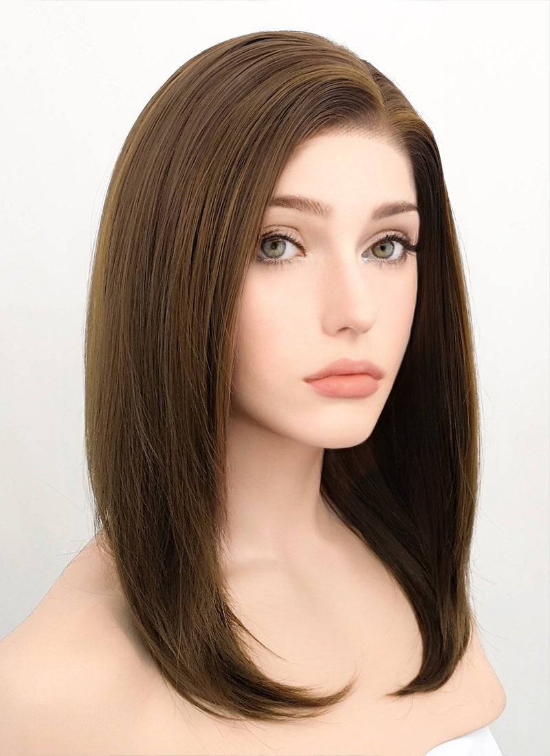 Brunette Straight Lace Front Synthetic Wig LF268 Wig Is Fashion