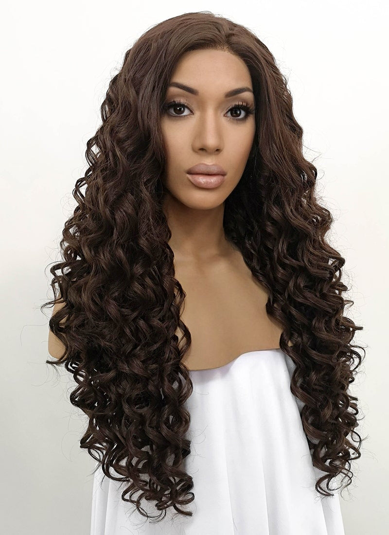 Long curly 2024 real hair wigs