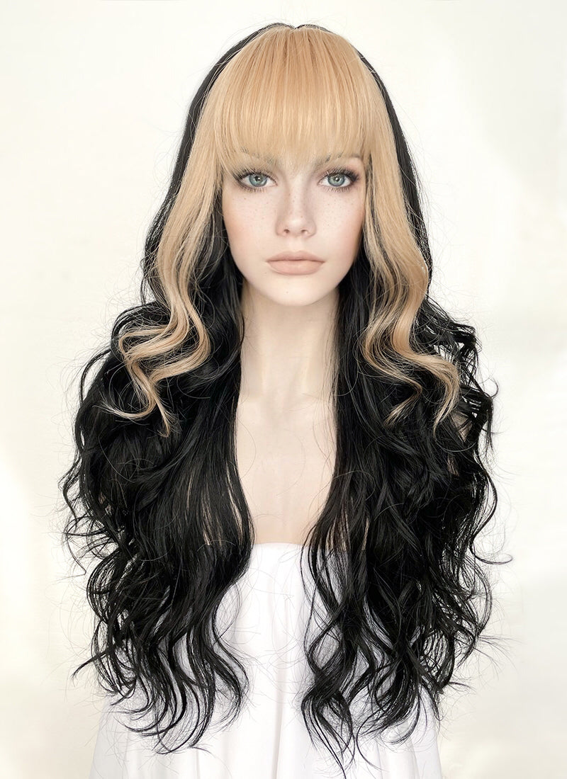 Black and deals blonde wig