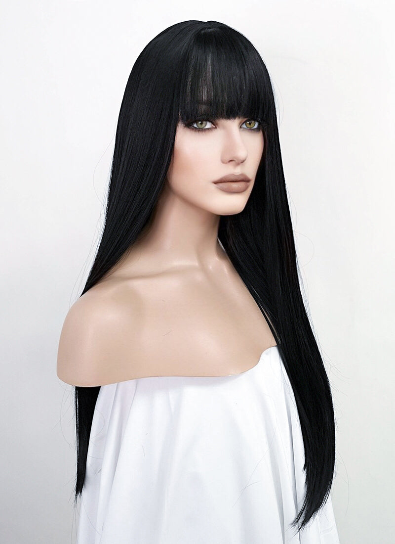 Long black outlet synthetic wig