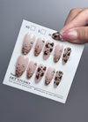 Stunning Shiny Stainless Steel Almond Handmade Press-On Nails NF024