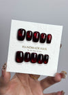 Dark Night Wine Gradient-Tone Square Handmade Press-On Nails NF039