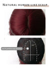 Dark Burgundy  Wavy Bob Synthetic Wig NS111