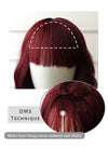 Dark Burgundy  Wavy Bob Synthetic Wig NS111