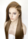 Brown Straight Full Lace Kanekalon Synthetic Wig FUL012