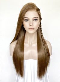 Brown Straight Full Lace Kanekalon Synthetic Wig FUL012