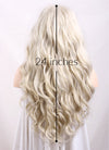 Wavy Pastel Ash Blonde Lace Front Synthetic Wig LF101