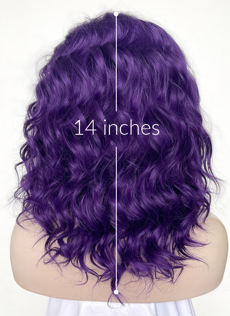 Purple Wavy Lace Front Synthetic Wig LF1288