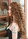 Brown Curly Lace Front Synthetic Wig LF1311