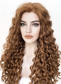 Brown Curly Lace Front Synthetic Wig LF1311