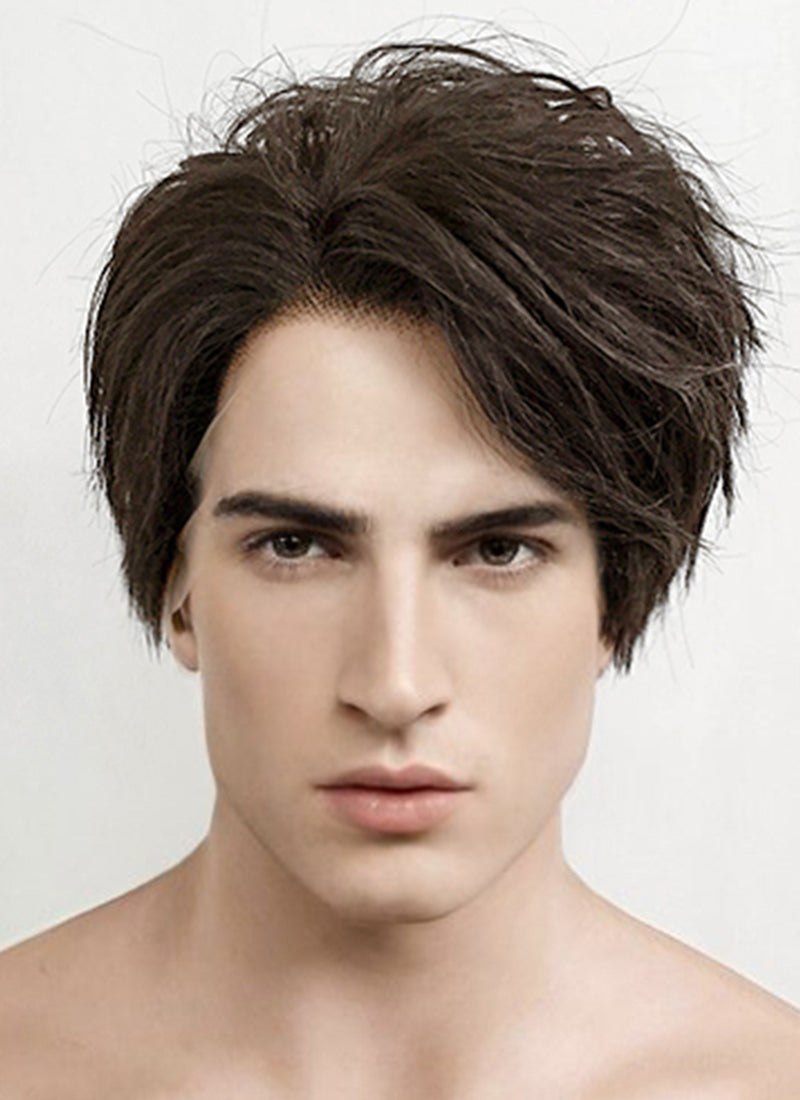 The Sandman Brunette Straight Pixie Lace Front Synthetic Men's Wig LF1312A