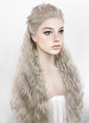 Silver Grey Braided Lace Front Synthetic Wig LF2127