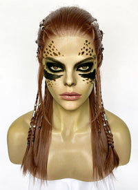 Baldur's Gate 3 Laezel Chestnut Brown Braided Lace Front Synthetic Wig LF2167