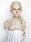 House of the Dragon Queen Rhaenyra Targaryen Platinum Blonde Braided Lace Front Synthetic Wig LF2169