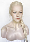 House of the Dragon Queen Rhaenyra Targaryen Platinum Blonde Braided Lace Front Synthetic Wig LF2170