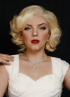 Light Blonde Curly Bob Lace Front Synthetic Wig LF235