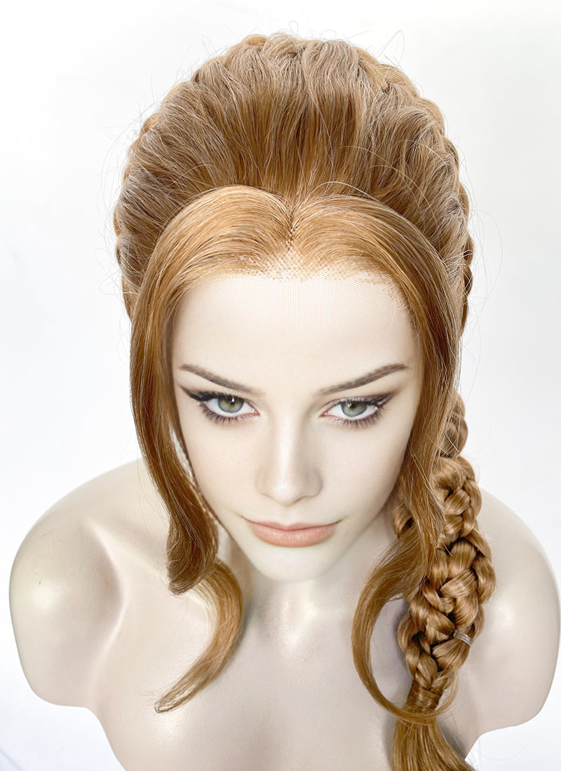 Golden Blonde Braided Lace Front Synthetic Wig LF2507