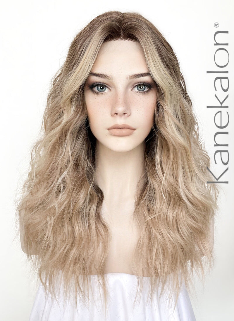 Balayage blonde highlighted sale hd lace wig