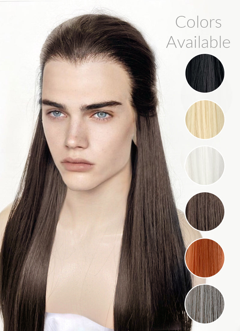 Brunette Straight Lace Front Synthetic Men's Wig LF3270C (Customisable)