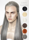 Mixed Grey Straight Lace Front Synthetic Men's Wig LF3270E (Customisable)