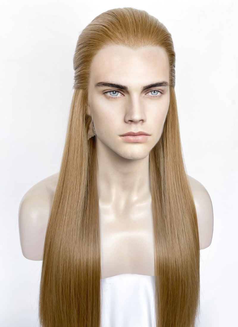 Medium Blonde Straight Lace Front Synthetic Men's Wig LF3270G (Customisable)