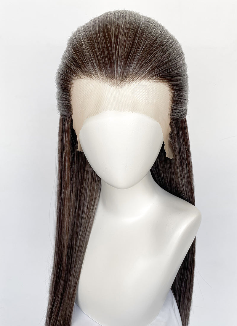 Mixed Brown Straight Lace Front Synthetic Men's Wig LF3270H (Customisable)