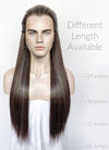 Mixed Brown Straight Lace Front Synthetic Men's Wig LF3270H