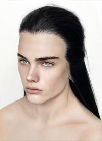 Black Straight Lace Front Synthetic Men's Wig LF3270 (Customisable)