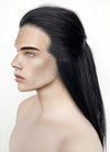 Black Straight Lace Front Synthetic Men's Wig LF3270