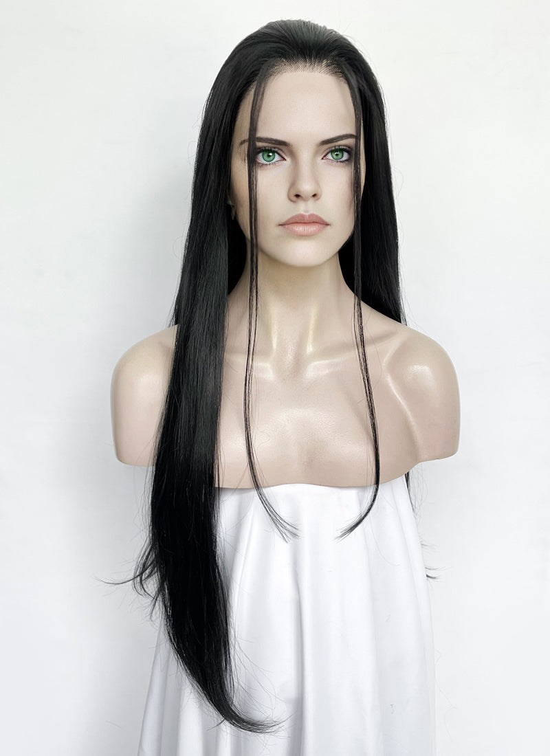 One Piece Nico Robin Jet Black Lace Front Synthetic Wig WigIsFashion Wig Is Fashion