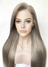 Linen Ash Grey Straight Lace Front Kanekalon Synthetic Wig LF3326