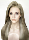 Greenish Grey Straight Lace Front Kanekalon Synthetic Hair Wig LF3346