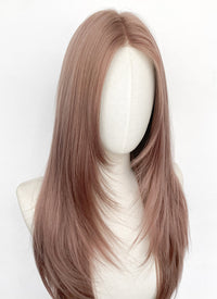 Ash Pink Straight Layered Hush Cut Lace Front Synthetic Hair Wig LF3352