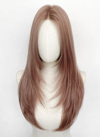 Ash Pink Straight Layered Hush Cut Lace Front Synthetic Hair Wig LF3352