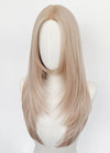 Pinkish Blonde Straight Layered Hush Cut Lace Front Synthetic Hair Wig LF3354