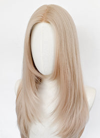 Pinkish Blonde Straight Layered Hush Cut Lace Front Synthetic Hair Wig LF3354