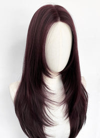 Black Violet Straight Layered Hush Cut Lace Front Synthetic Hair Wig LF3356