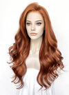 Mixed Auburn Wavy Lace Front Synthetic Wig LF3360