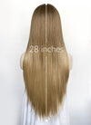 Brown Blonde Ombre Straight Lace Front Synthetic Wig LF3362