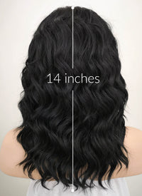 Black Wavy Lace Front Synthetic Wig LF406