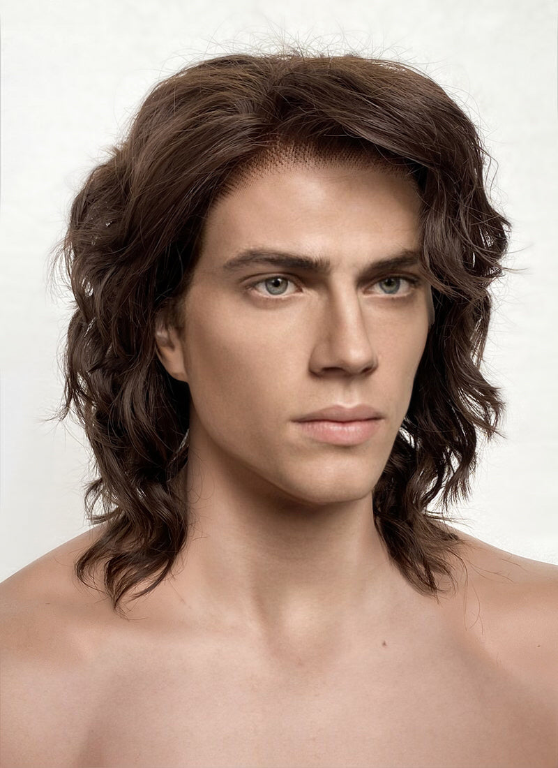 Star Wars Anakin Skywalker Darth Vader Brunette Wavy Lace Front Synthetic Men's Wig LF407GA