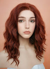 Auburn Wavy Lace Front Synthetic Wig LF409