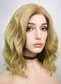 Blonde Wavy Lace Front Synthetic Wig LF418