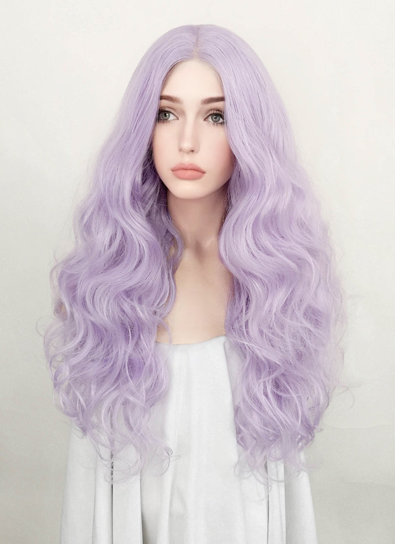 Pastel Purple Wavy Lace Front Synthetic Wig LF5110