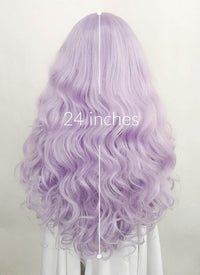 Pastel Purple Wavy Lace Front Synthetic Wig LF5110