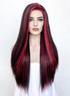 Black Mixed Red Straight Lace Front Synthetic Wig LF5147